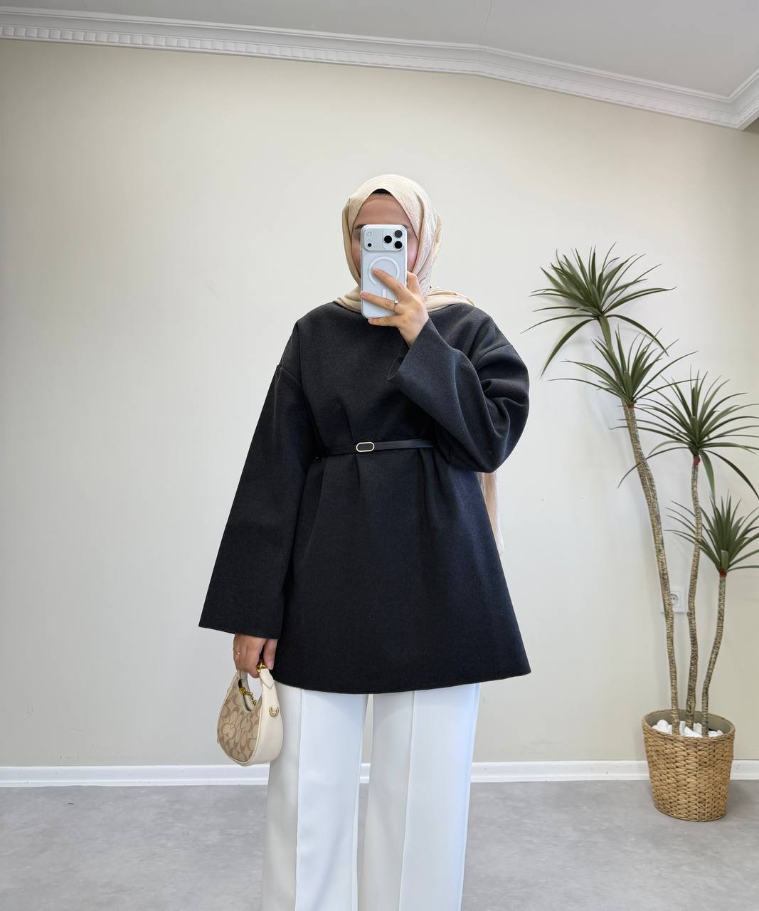 2691 - Kaşe Kazak - Siyah