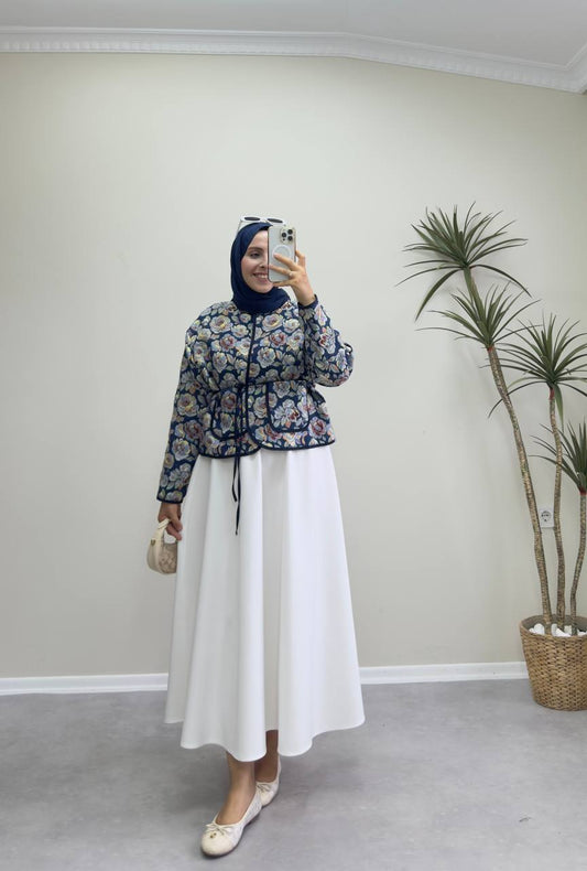 2370 - Jakarlı Ceket - Mavi