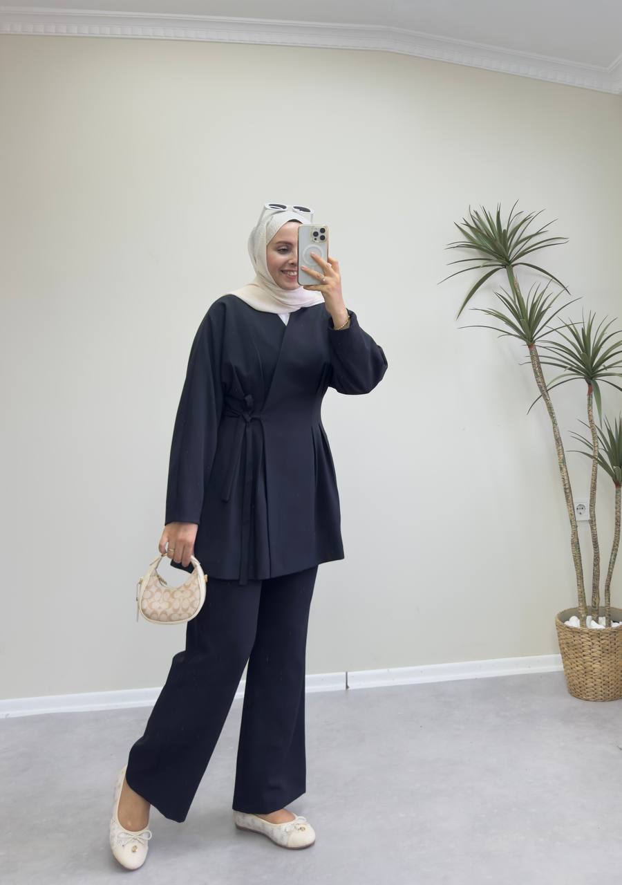 2288 - Naina Pantolon Takım - Siyah