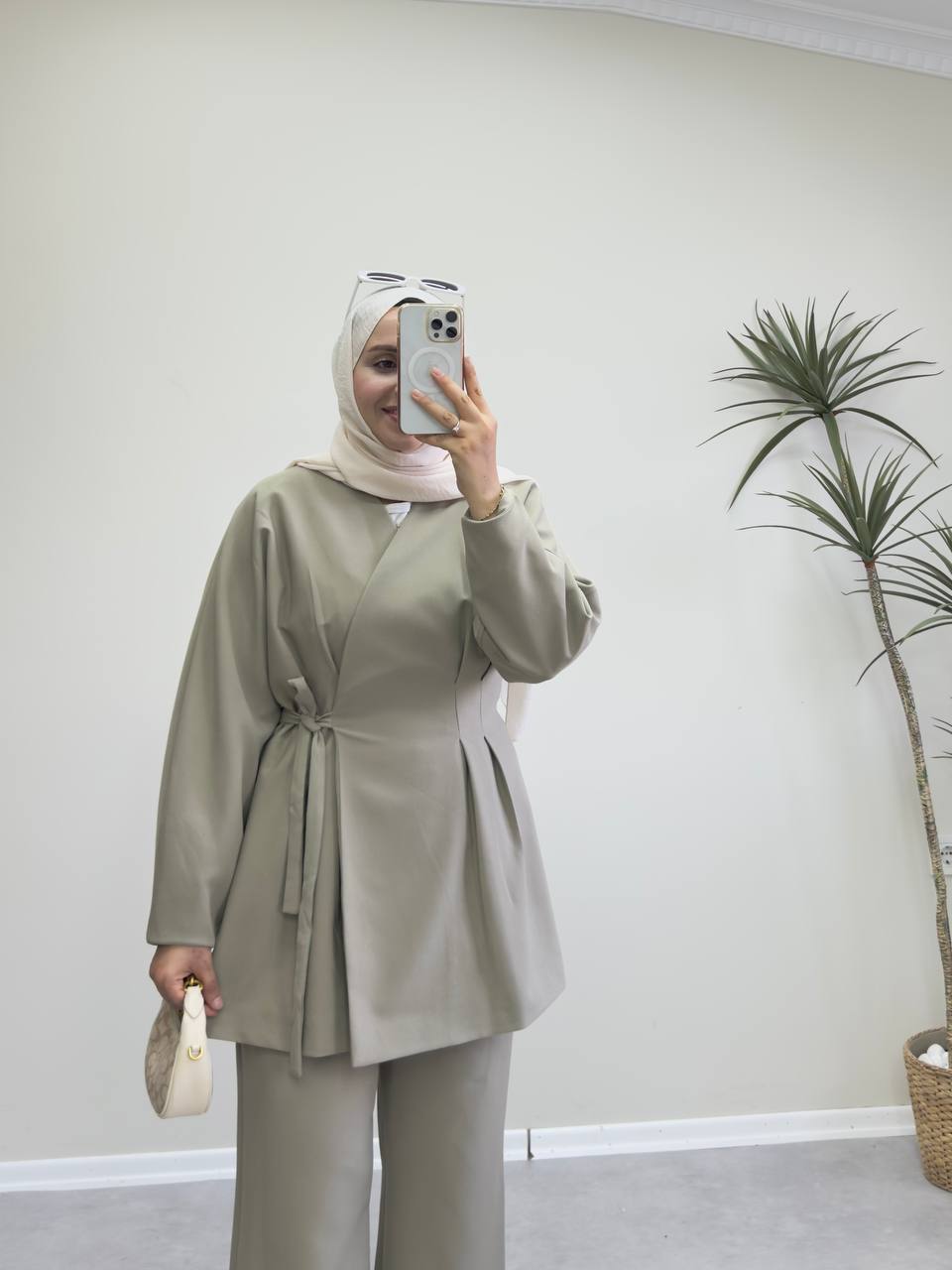 2288 - Naina Pantolon Takım - Küf Yeşil