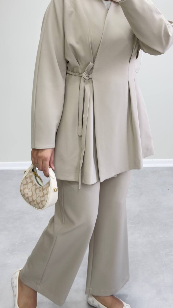 2288 - Naina Pantolon Takım - Vizon