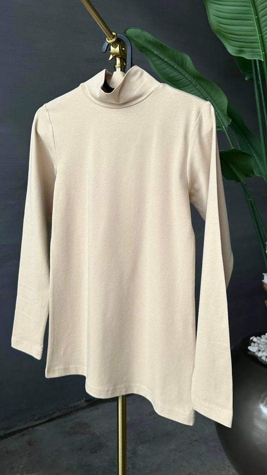 2394 - Uzun Kol Bassic Badi - Bej