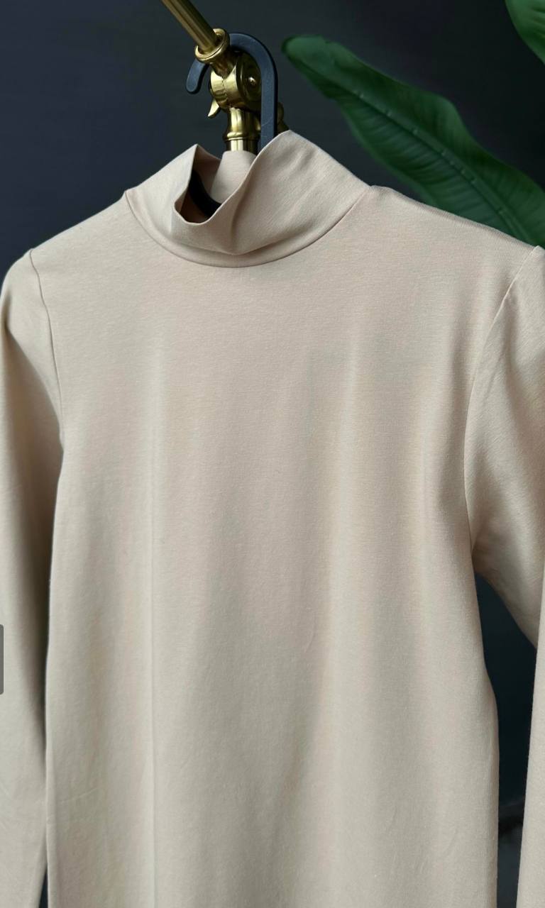 2394 - Uzun Kol Bassic Badi - Bej