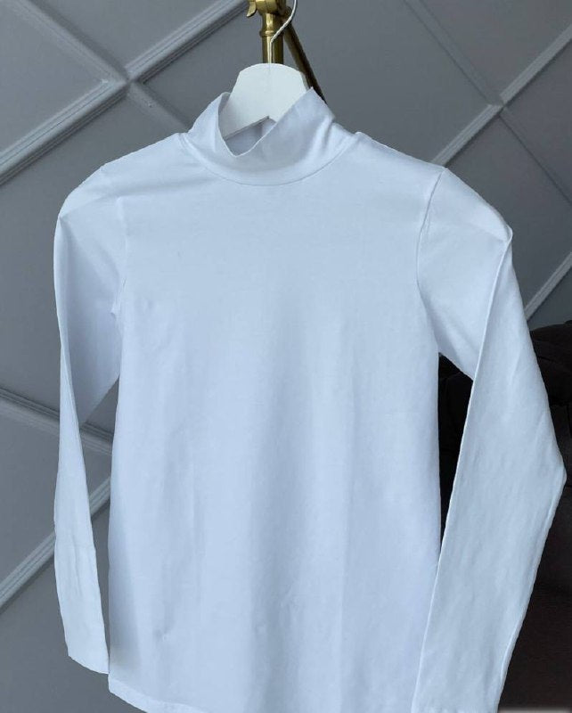 2394 - Uzun Kol Bassic Badi - Beyaz