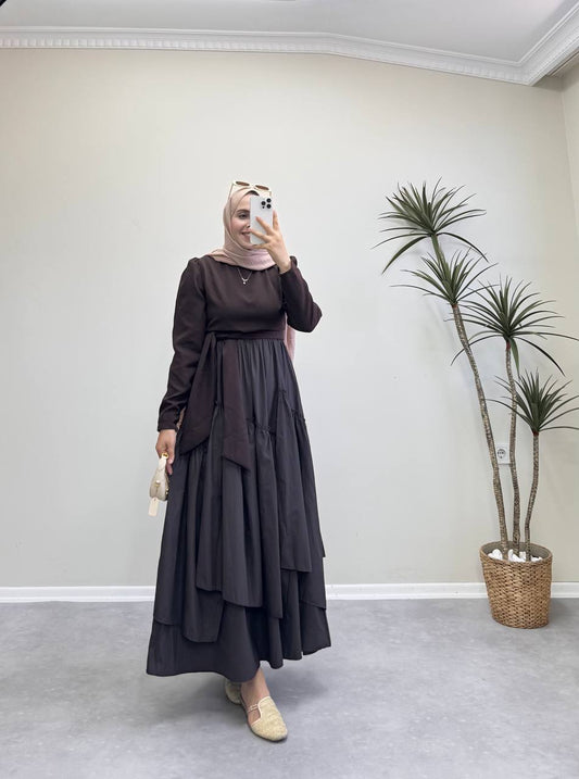 2042 - Merli Elbise - Acı Kahve