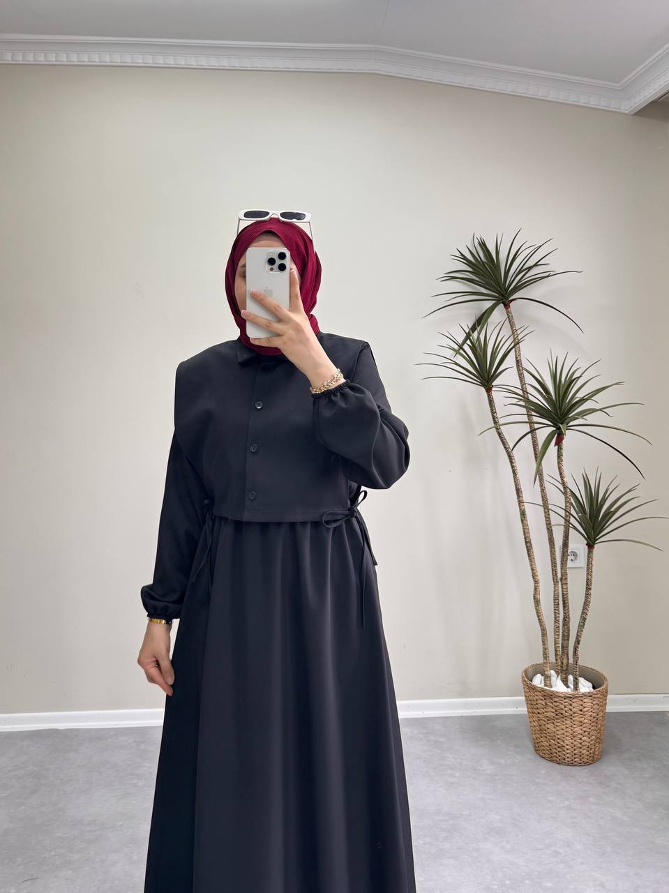 1397 - Yelekli Elbise - Siyah