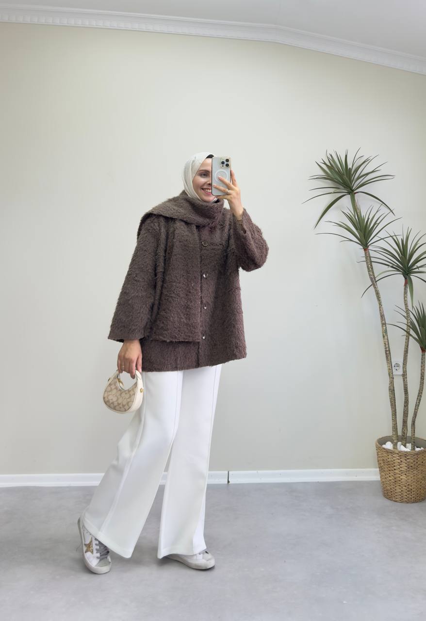 2424 - Atkılı Ceket - Kahve