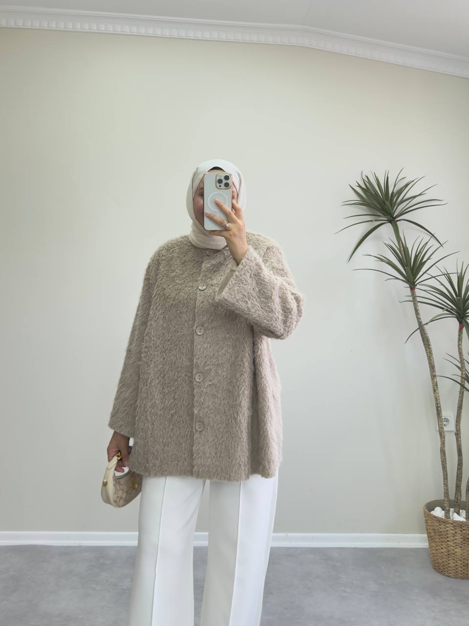 2424 - Atkılı Ceket - Bej