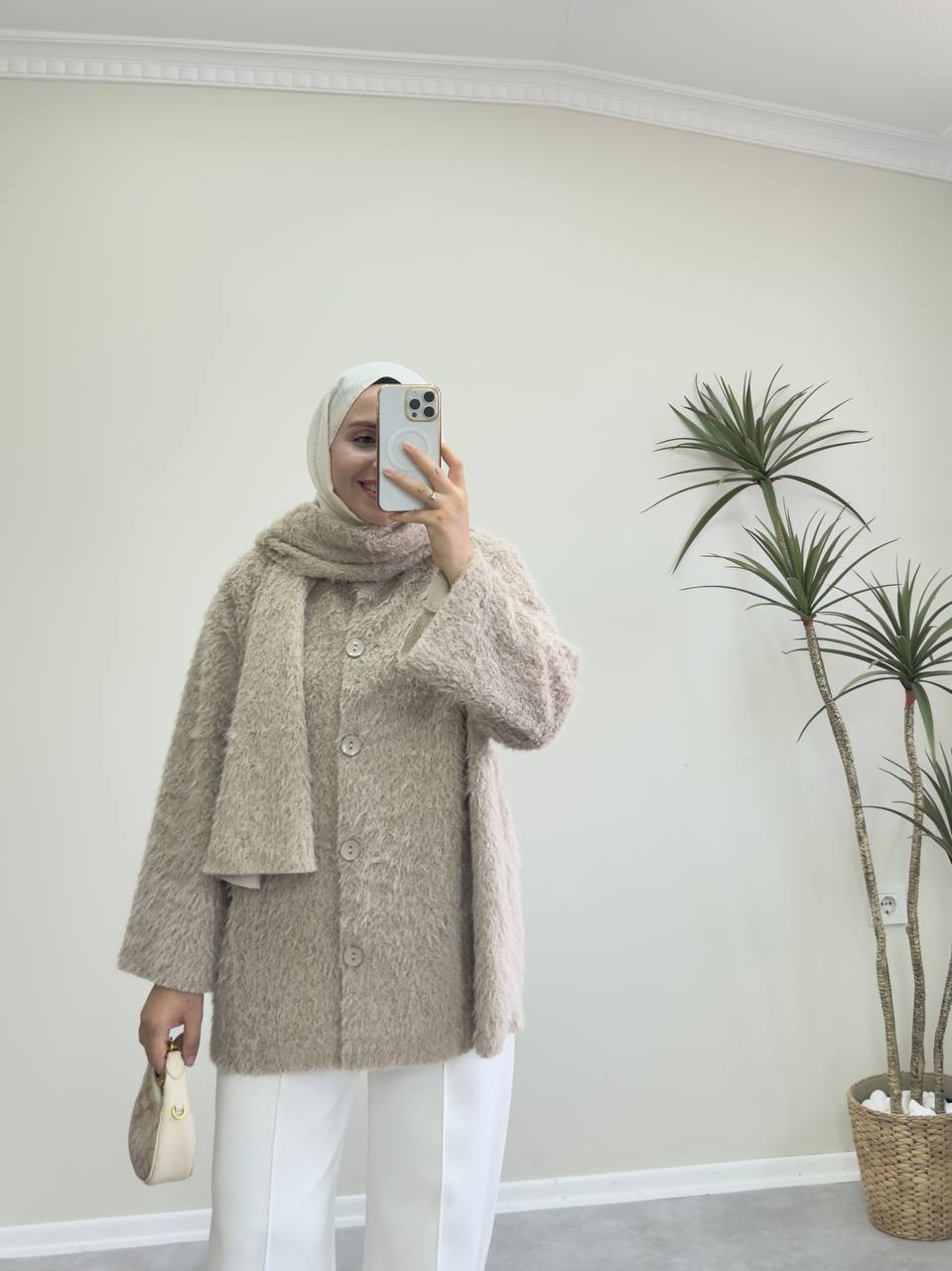 2424 - Atkılı Ceket - Bej