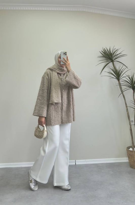 2424 - Atkılı Ceket - Bej