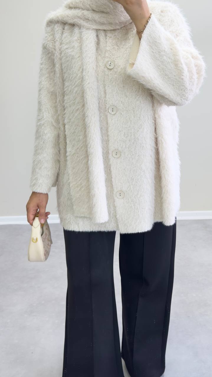 2424 - Atkılı Ceket - Krem