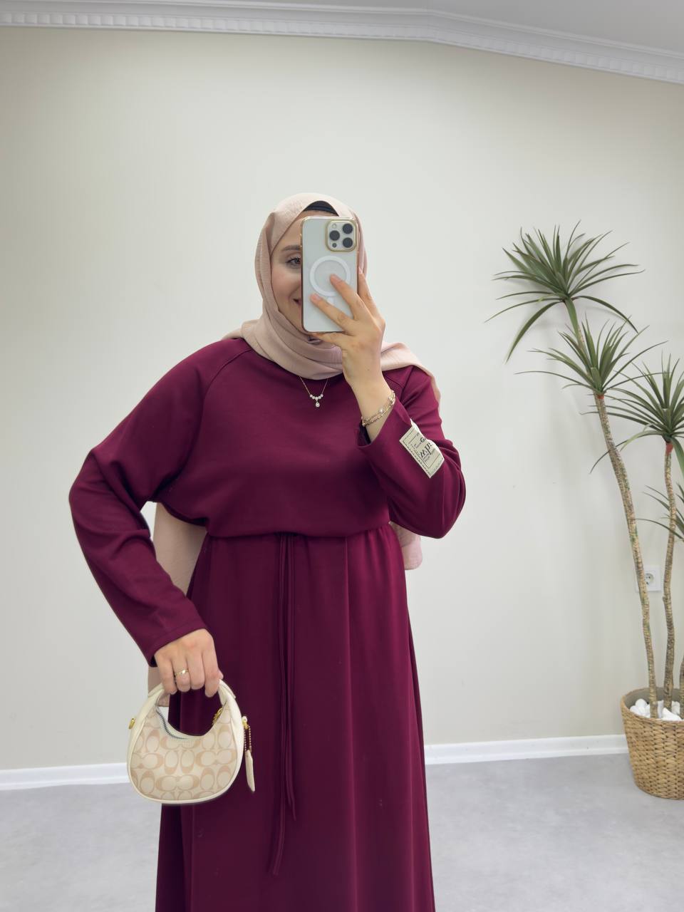 2509 - Oysho Elbise - Bordo