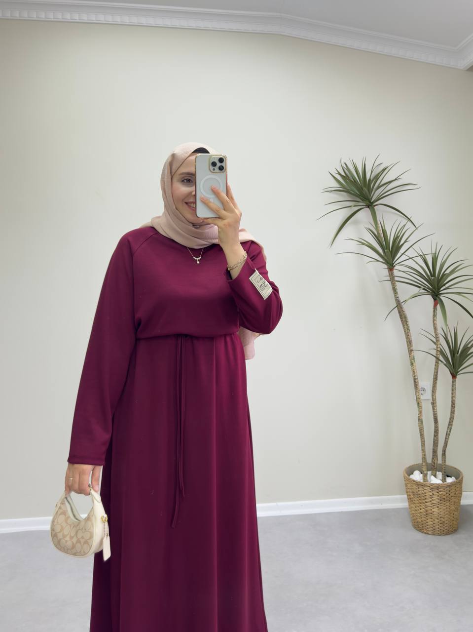 2509 - Oysho Elbise - Bordo