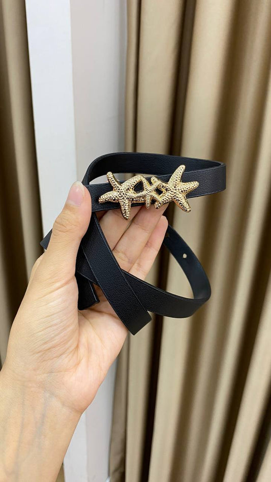 1250 - Yıldız Tokalı Kemer - Siyah