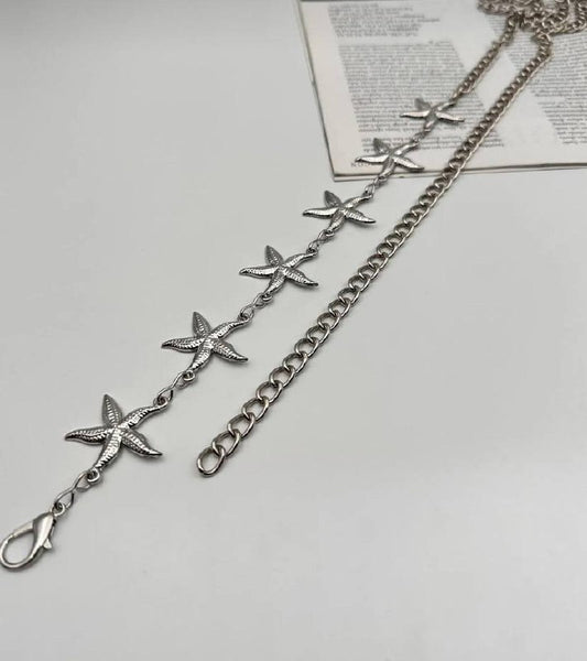 2455 - Yıldızlı Metal Kemer - Gümüş