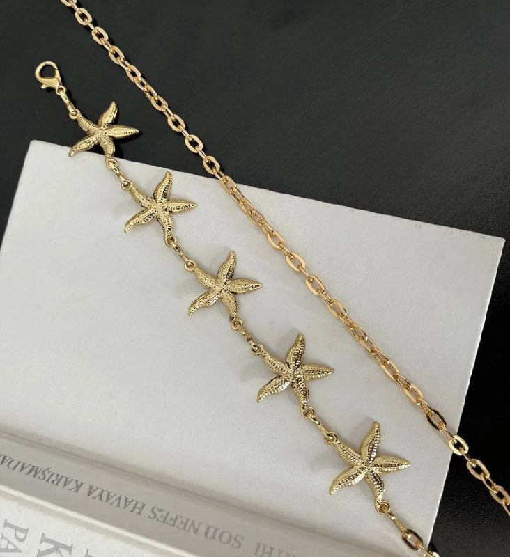 2455 - Yıldızlı Metal Kemer - Gold