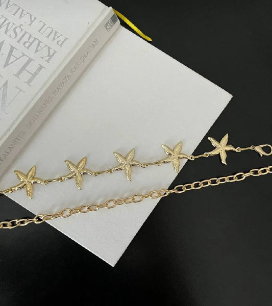 2455 - Yıldızlı Metal Kemer - Gold