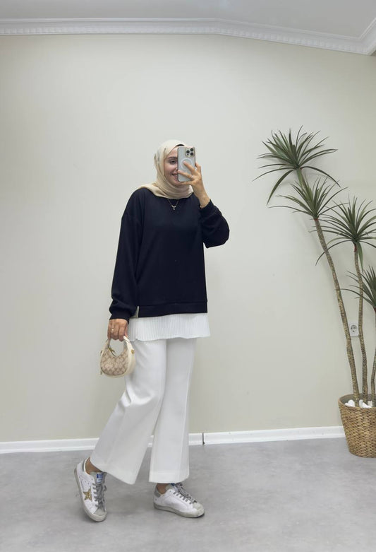 2530 - İçlikli Oysh Sweat - Siyah