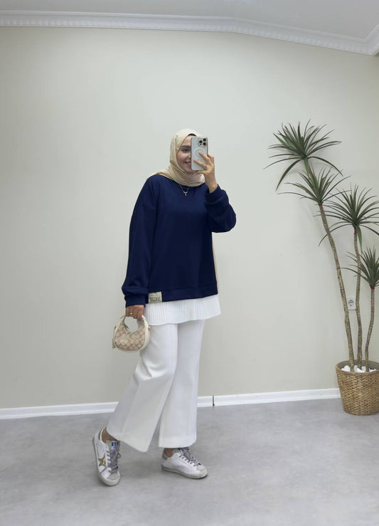 2530 - İçlikli Oysh Sweat - Lacivert