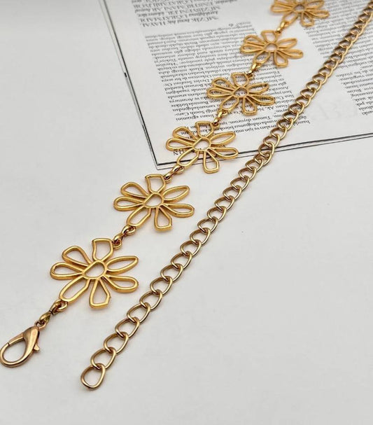 2455 - Gold Papatya Zincir Kemer