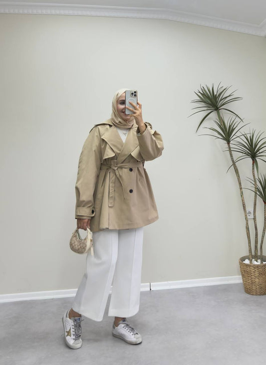 2592 - Paraşüt Trençkot - Camel