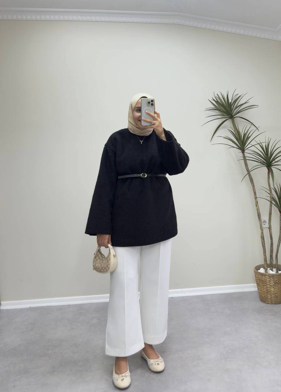 2615 - Yün Kazak - Siyah