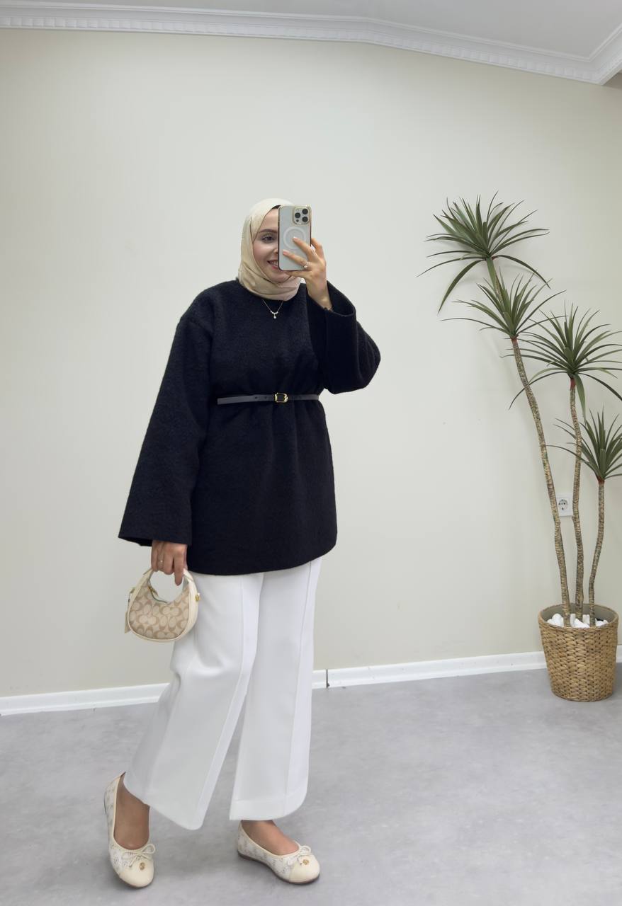 2615 - Yün Kazak - Siyah