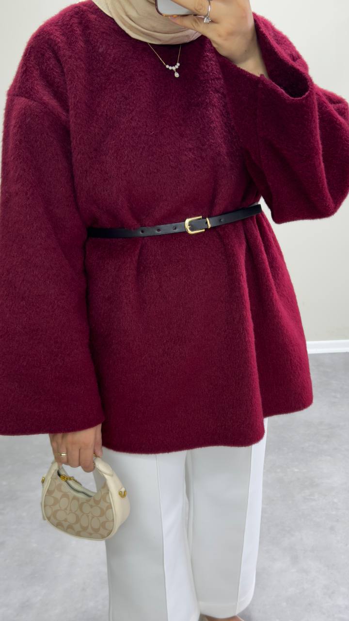 2615 - Yün Kazak - Bordo