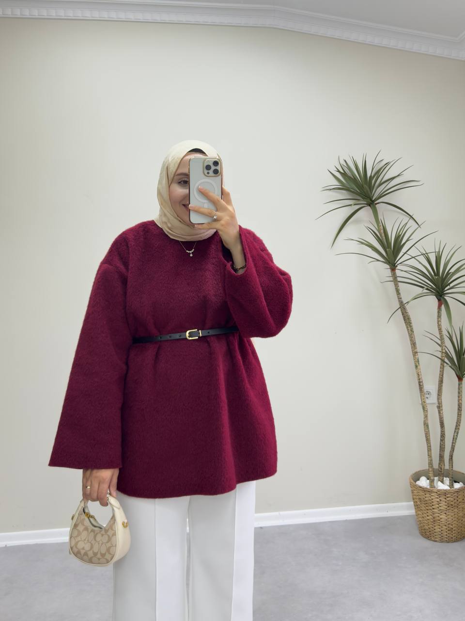 2615 - Yün Kazak - Bordo