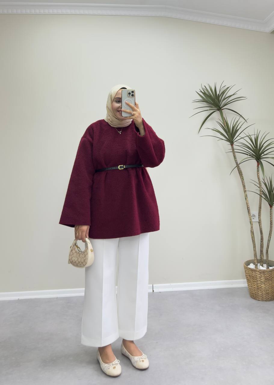 2615 - Yün Kazak - Bordo