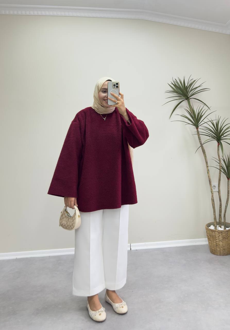 2615 - Yün Kazak - Bordo