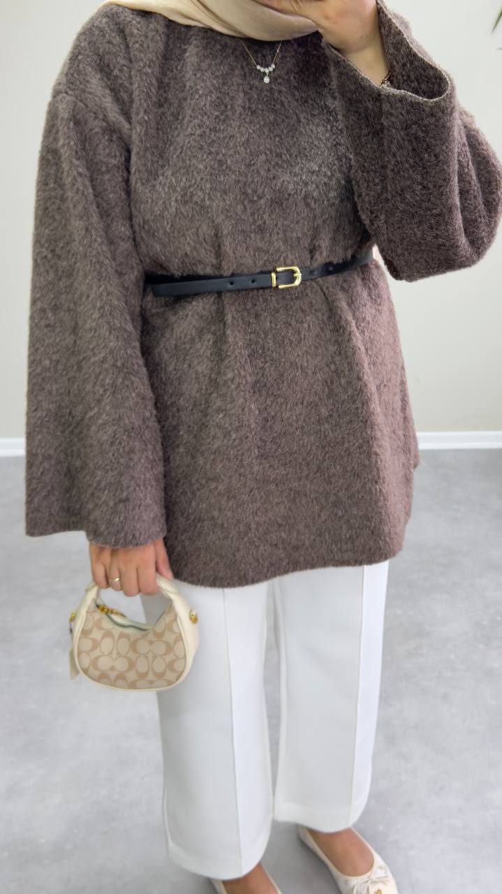 2615 - Yün Kazak - Kahve