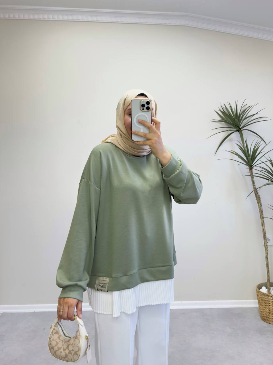 2530 - İçlikli Oysh Sweat - Haki