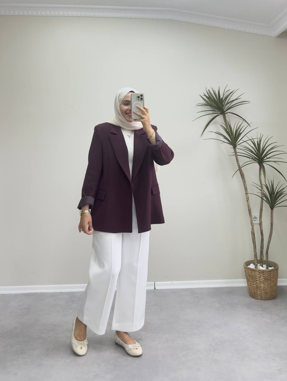 2325 - Blazer Ceket - Mürdüm